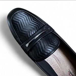 Clarks Black Textured Loafers